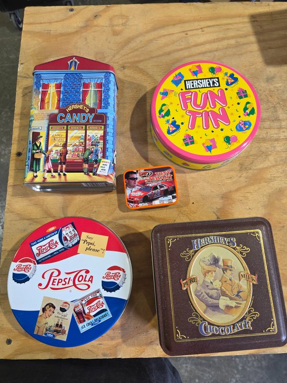 Hershey metal tins
