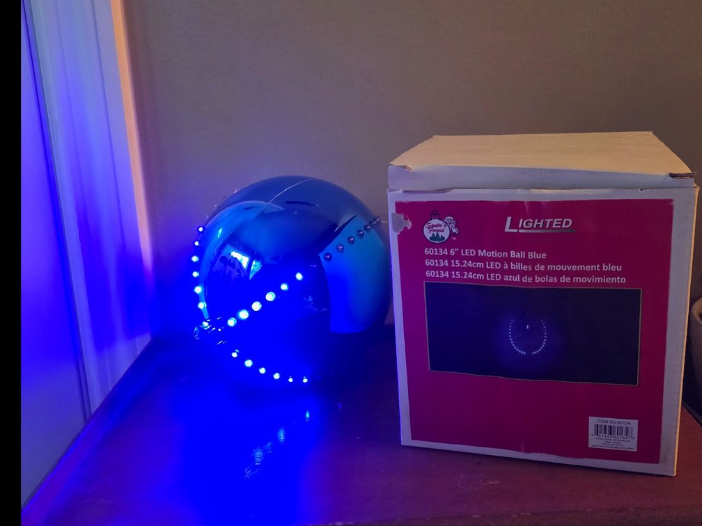 Two Lighted motion Christmas ornaments 6" (pictured) R4A