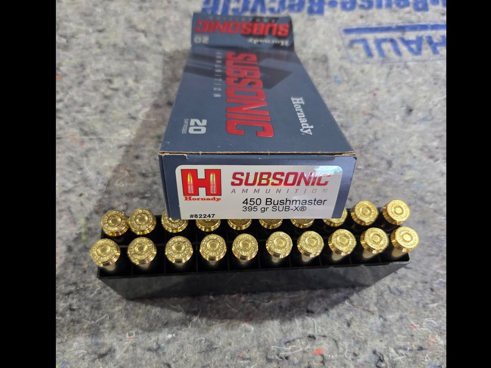Hornady Subsonic 450 Bushmaster 395 gr