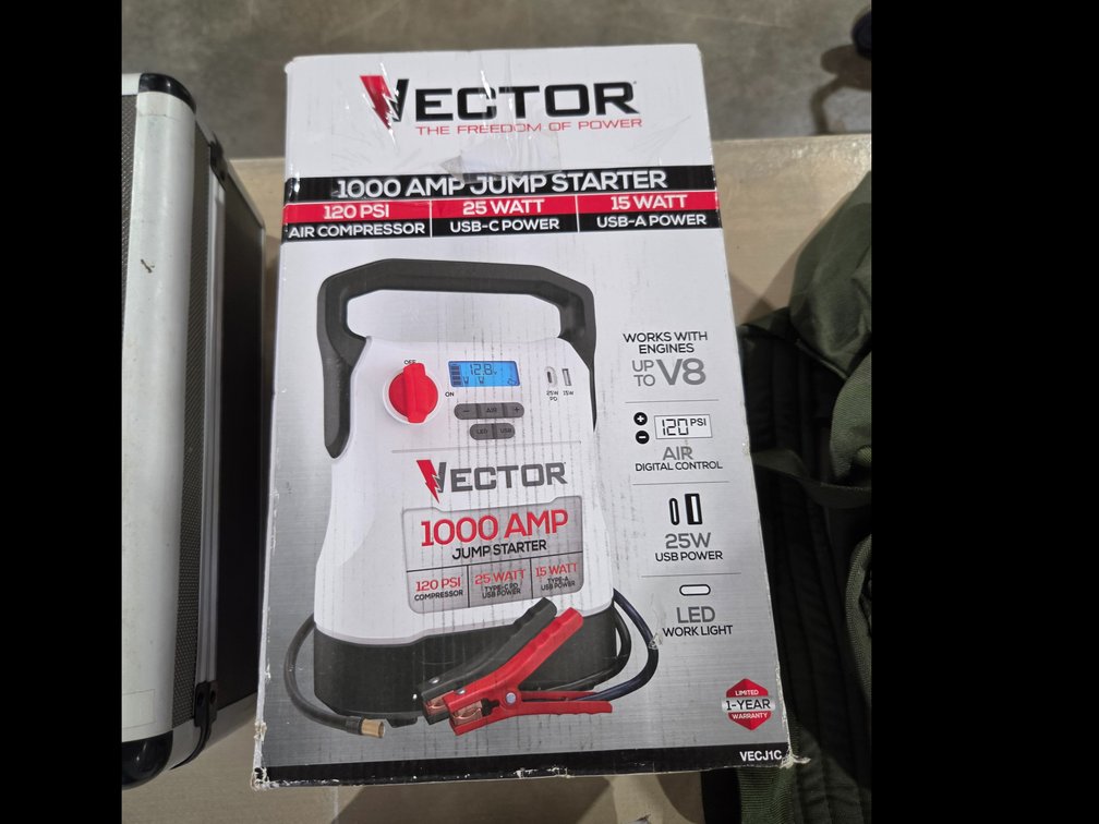 Vector 1000-Amp 12-Volt Automotive Jump Starter /Compressor  R3C