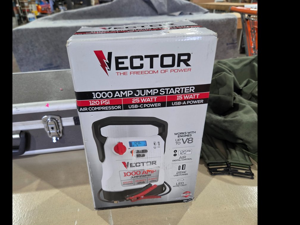 Vector 1000-Amp 12-Volt Automotive Jump Starter/Compressor R3C