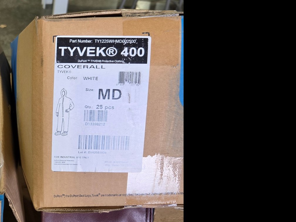 Tyvek 400 disposable protective coveralls