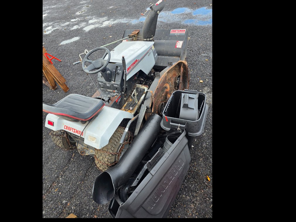 Riding mower with attachments