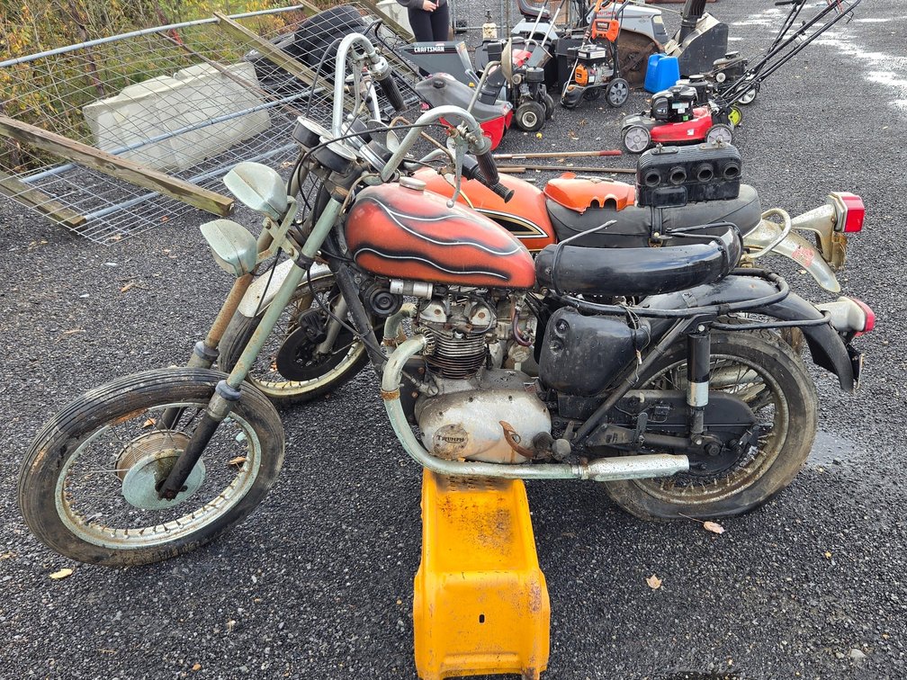 Vintage Triumph motorcycle No title