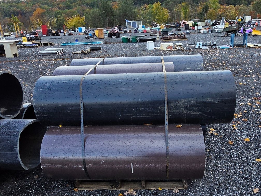 Skid of fiberglass pipe
