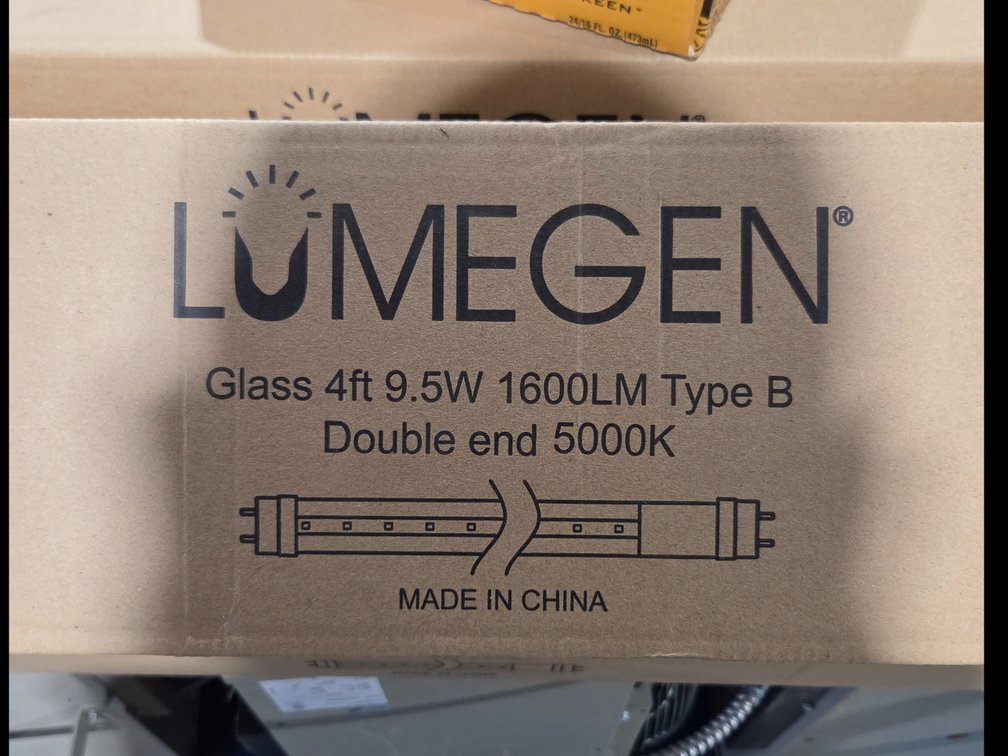 LumeGen 4' LED light bulb  Ballast Bypass / Direct Wire double-ended
