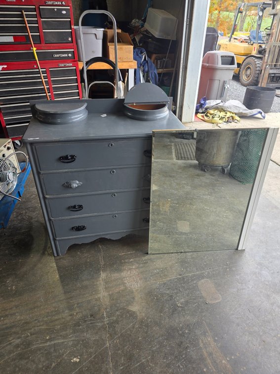 Dresser with mirror