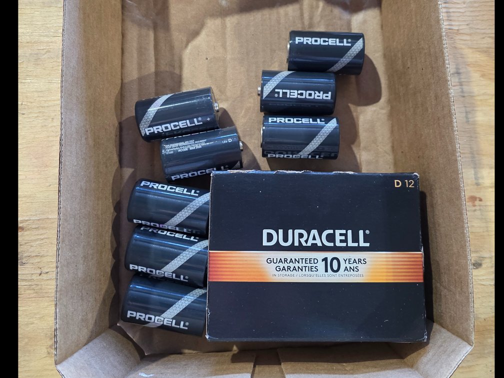Duracell d batteries R1C