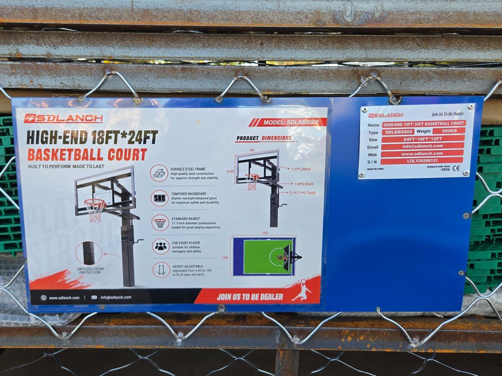 High-End 18FT*24FT Basketball Court