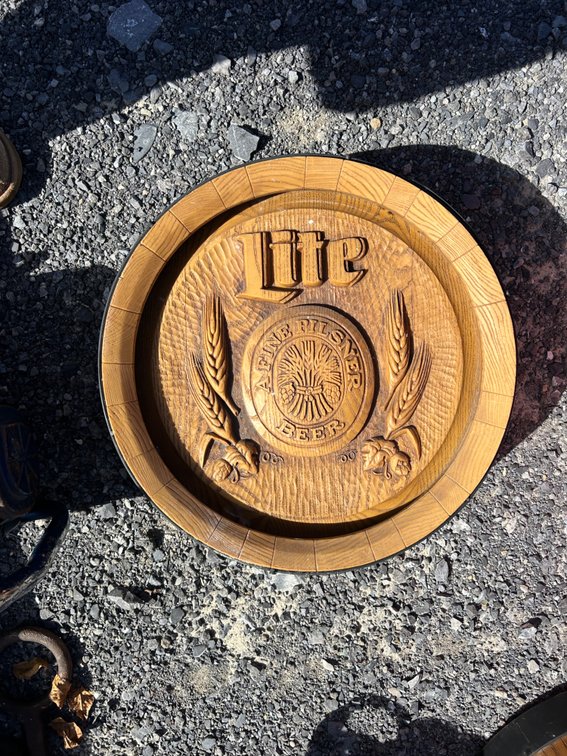 Miller Lite Barrel Head Wall Sign OSR4