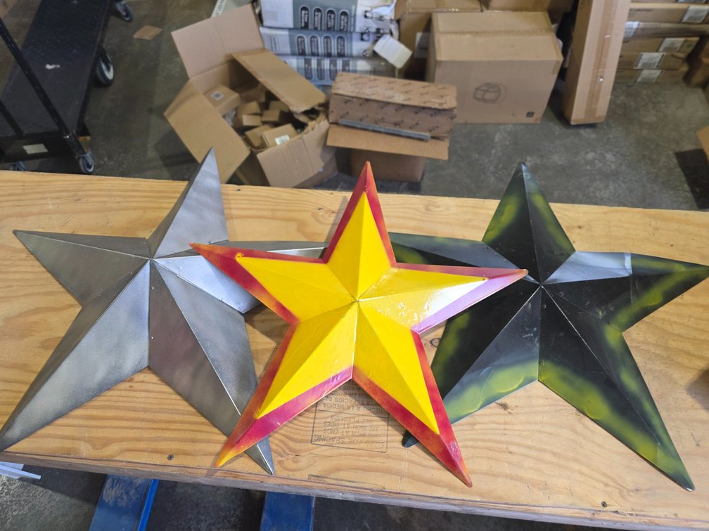 3 metal barn stars R2C