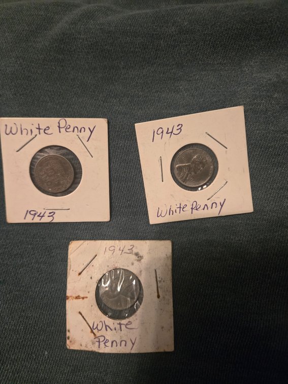 (3) 1943 White Pennies