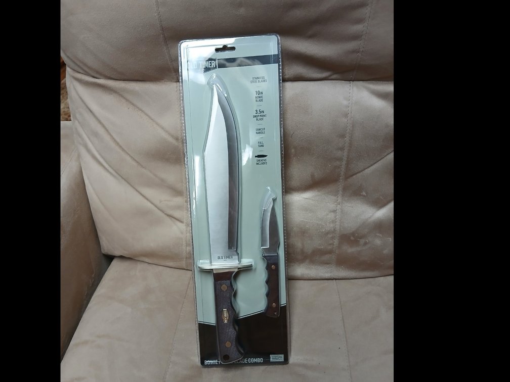 Old Timer Bowie and Small Fixed Blade Knife CR