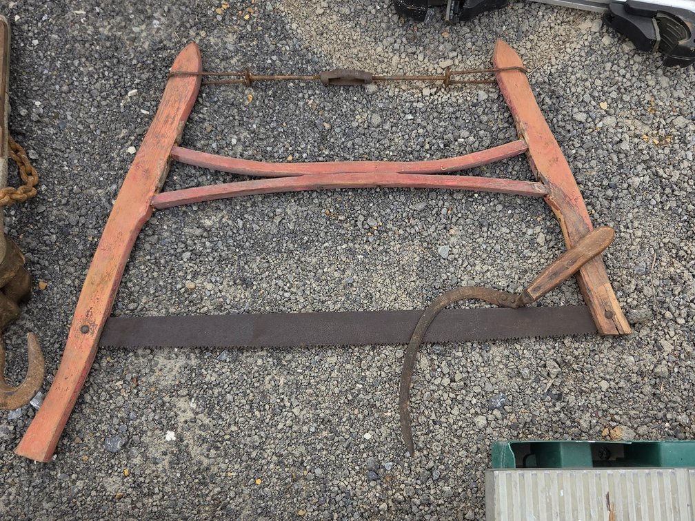 crosscut bow saw lot
