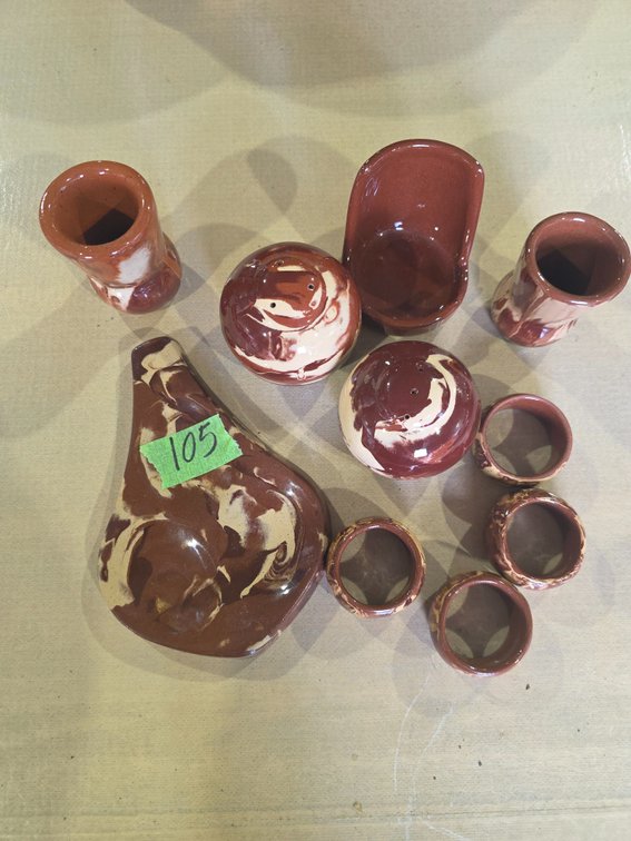 Marbled tea set