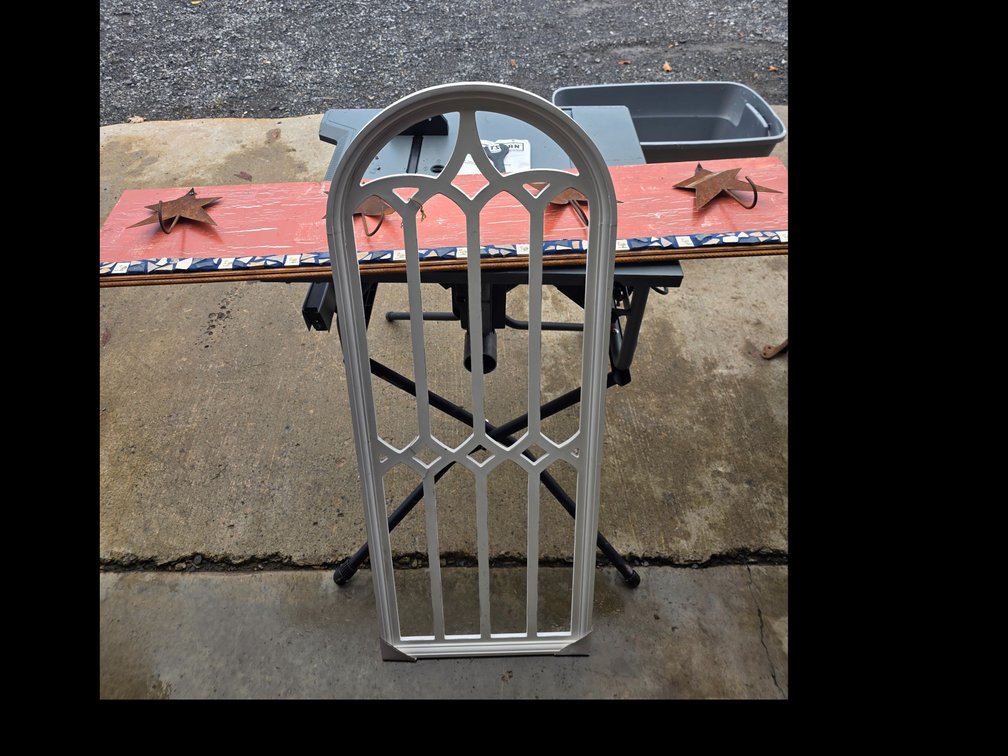 Coat hanger and white frame lot R4A