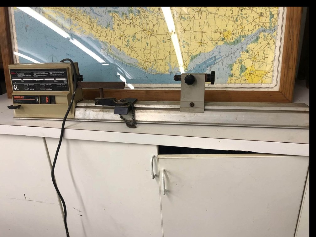 Shopcraft Wood lathe WITH craftsman chisels (pictured)