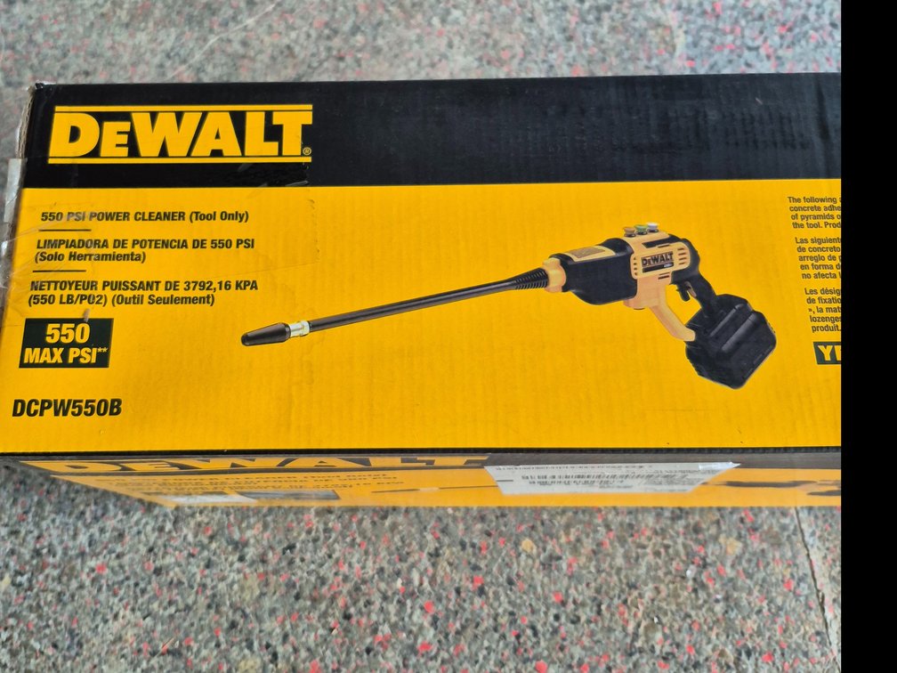Dewalt battery pressure washer nib
