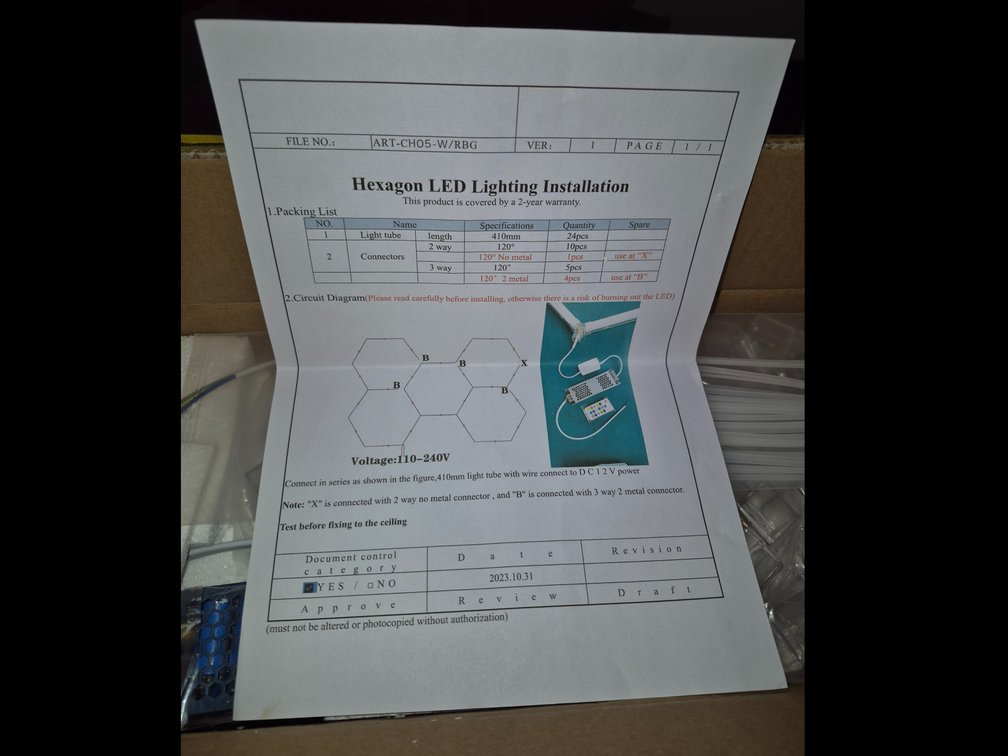 Hexagon LED lighting