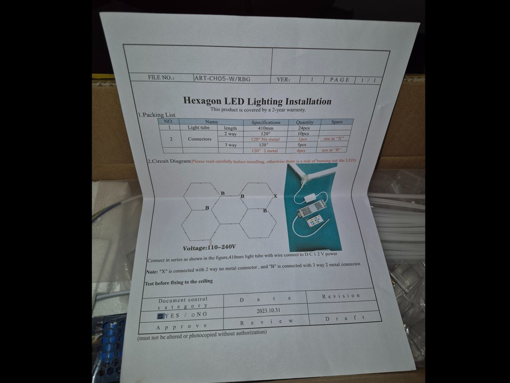 Hexagon led lighting
