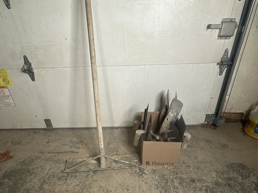 Concrete hand tools and concrete spreader