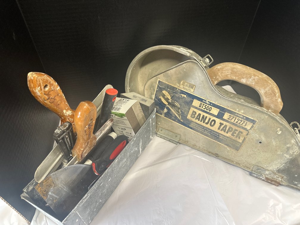 Drywall tape machine and drywall tape, supplies.