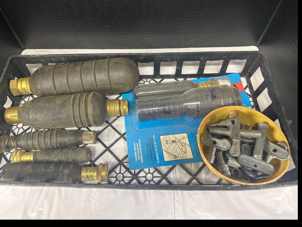 Drain Clog Busters and water faucet keys