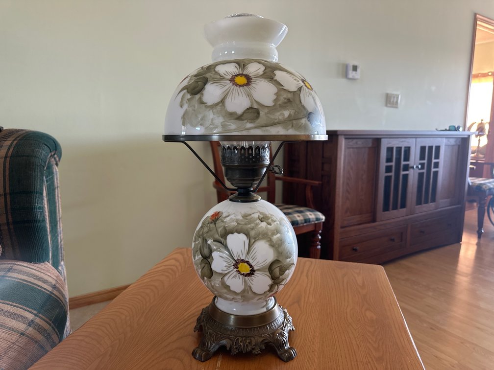 Lamp  - with floral design