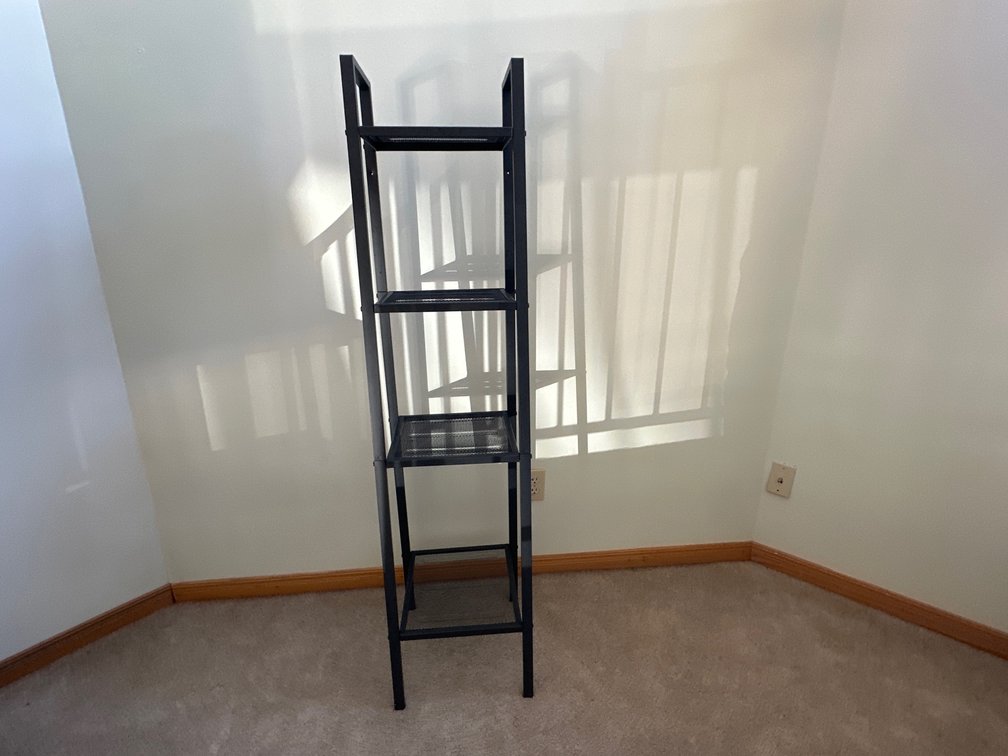 4 tier plant stand - metal with mech shelves