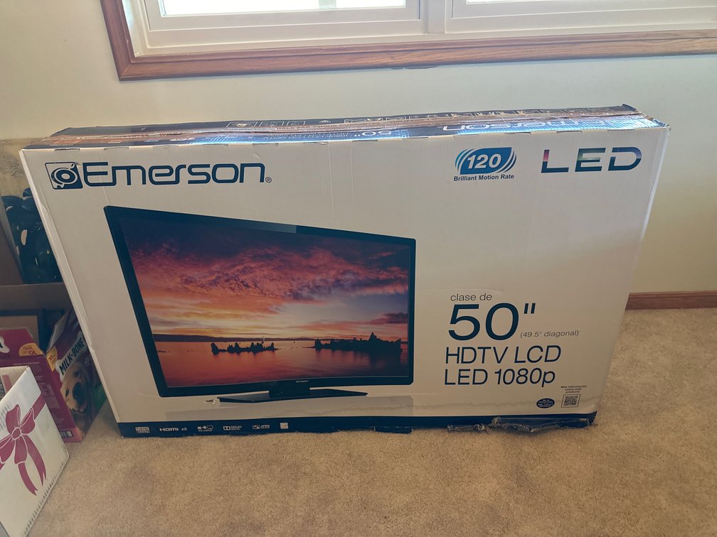 50" Emerson LED Flat Screen TV in box