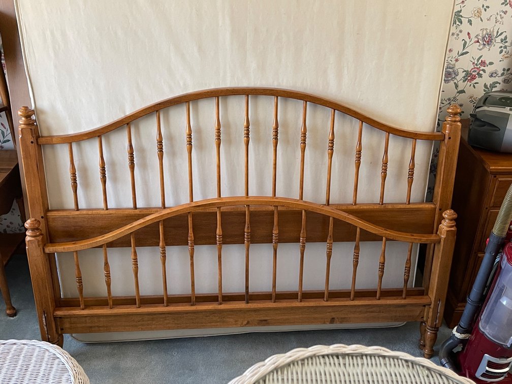 Queen Size Bed - Headboard 64"x45", Footboard 64"x31"  Includes Queen Mattress and Box Springs