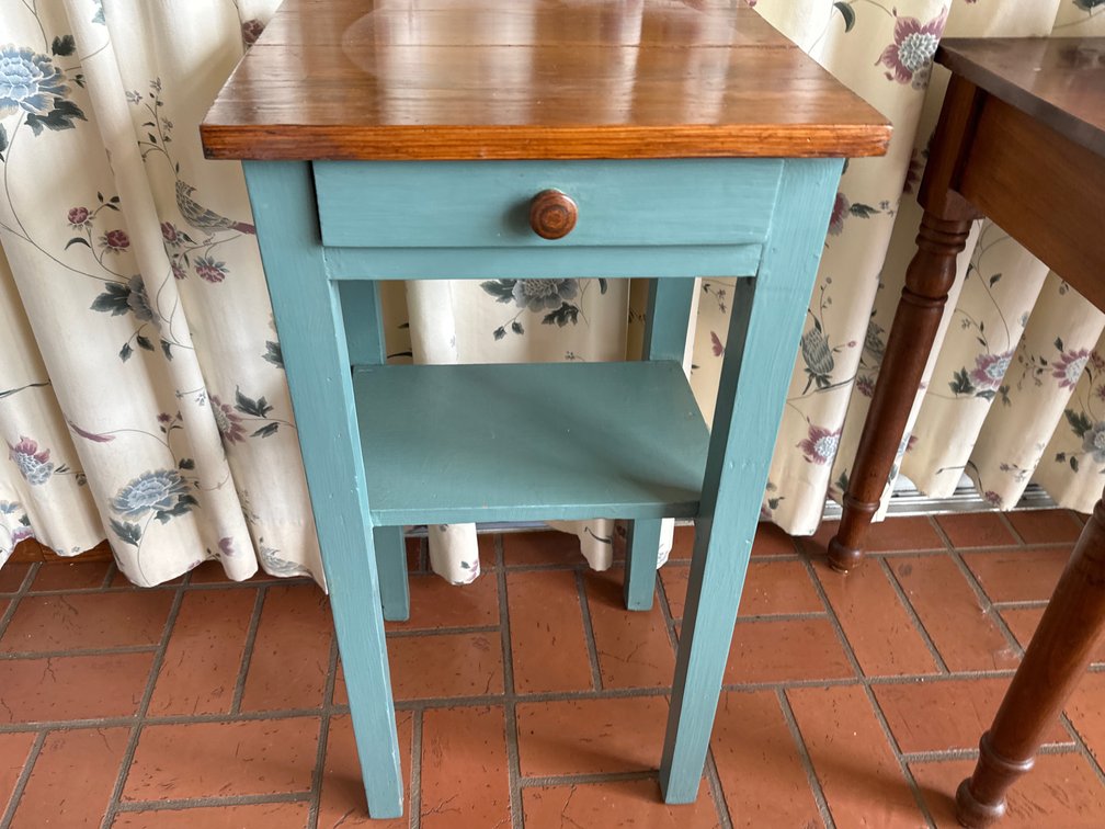 30" Tall 16"x14" top plant stand with one drawer