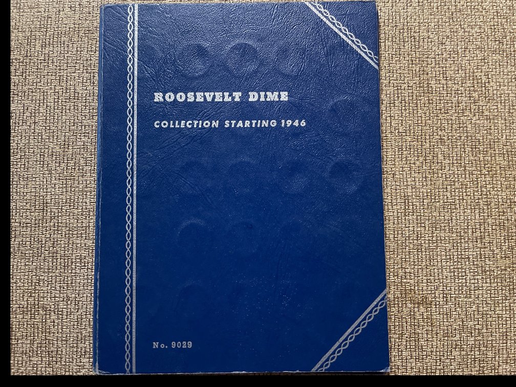 One (1) Roosevelt Dime Collection Starting 1946 Whitman Blue Coin Folder