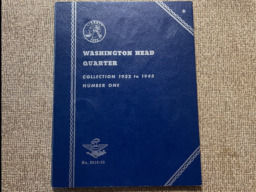 One (1) Washington Head Quarter Collection 1932-1945 Whitman Blue Coin Folder