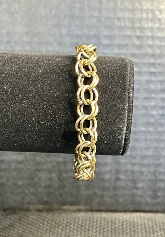 8" 14K Gold Bracelet with round links
