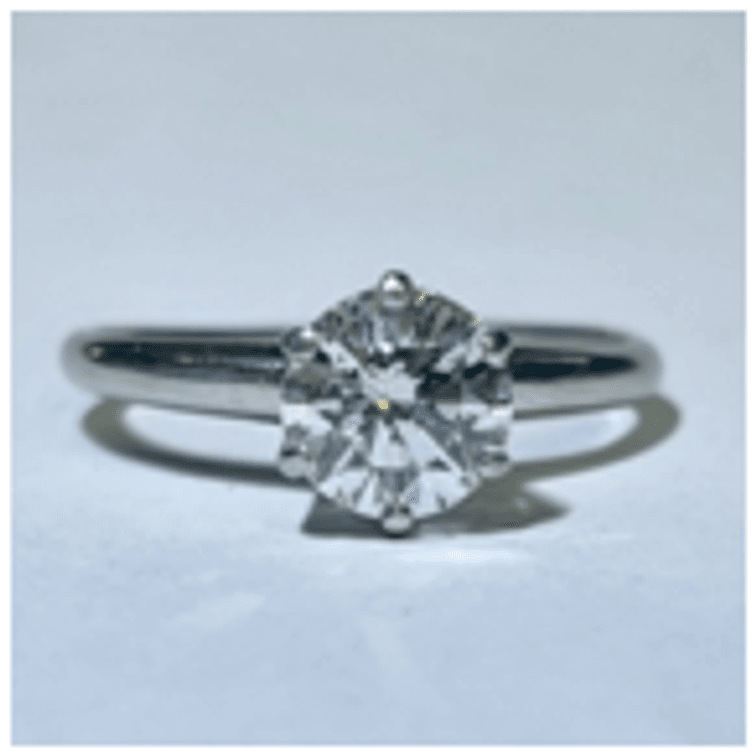 Platinum Solitaire Round 1.23 Carat Diamond Engagement Ring