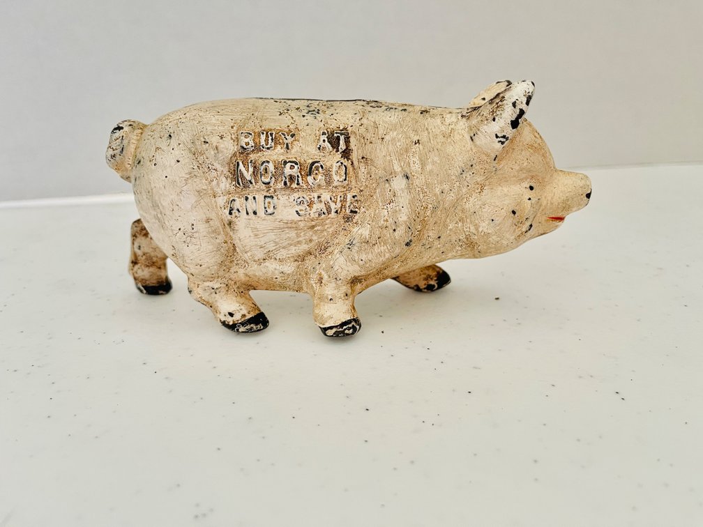 Cast Iron Bank Norco Advertising Pig