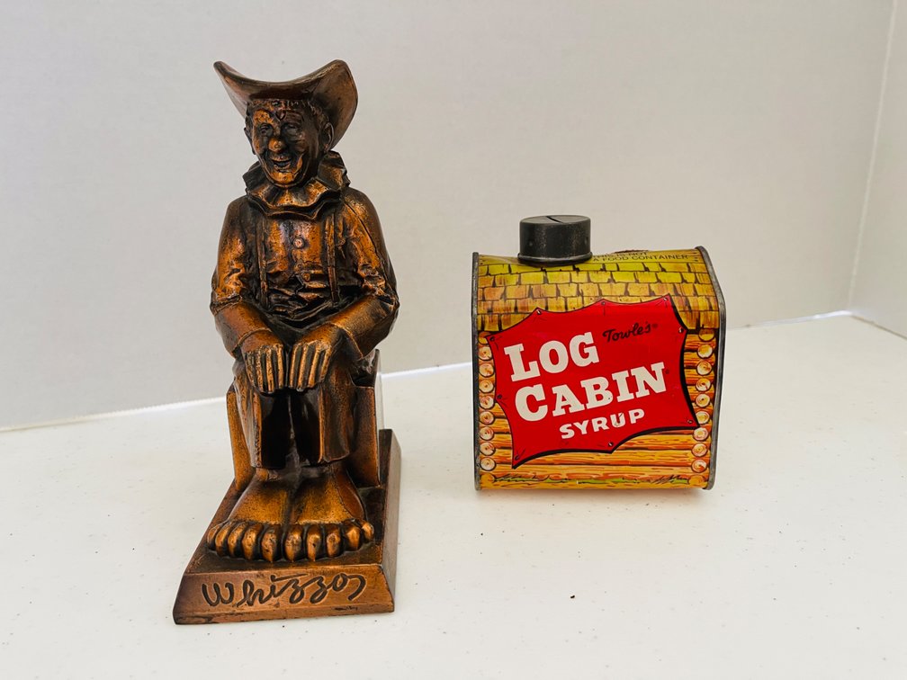 Whizzos Home Savings of Kansas City Bank and Towle's Log Cabin Syrup Bank