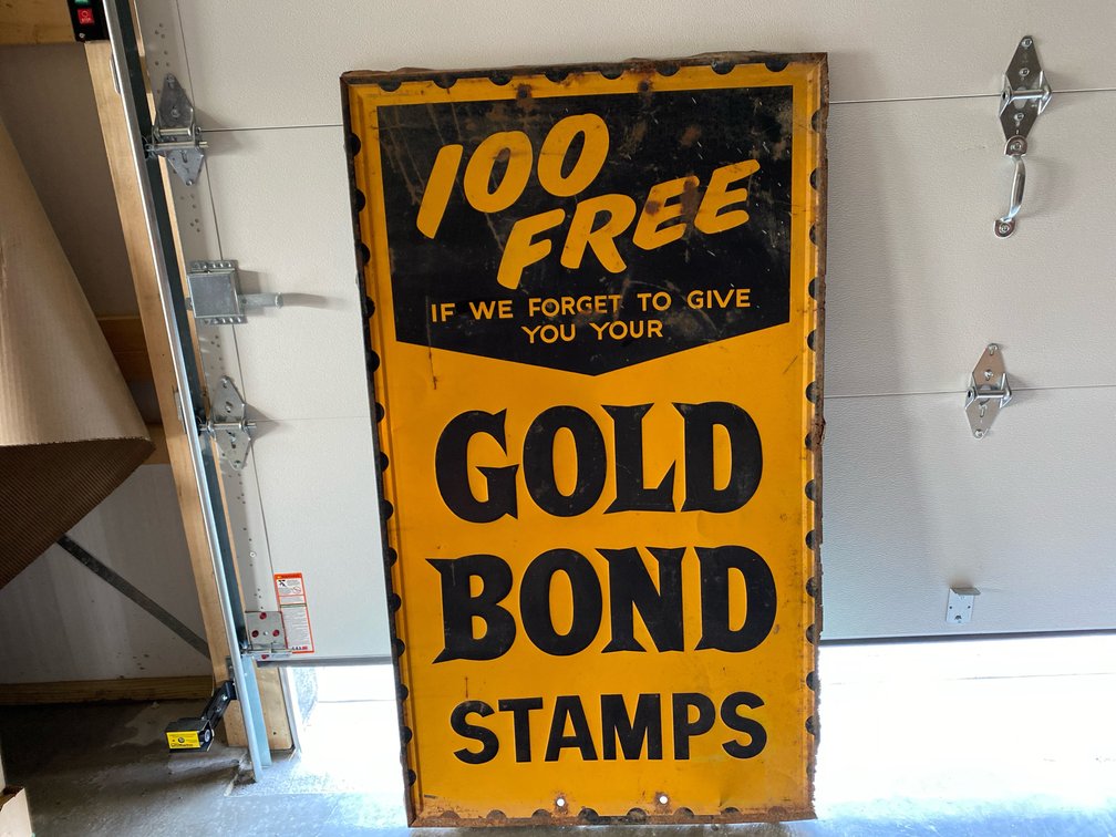 Vintage Metal Gold Bond Stamps 