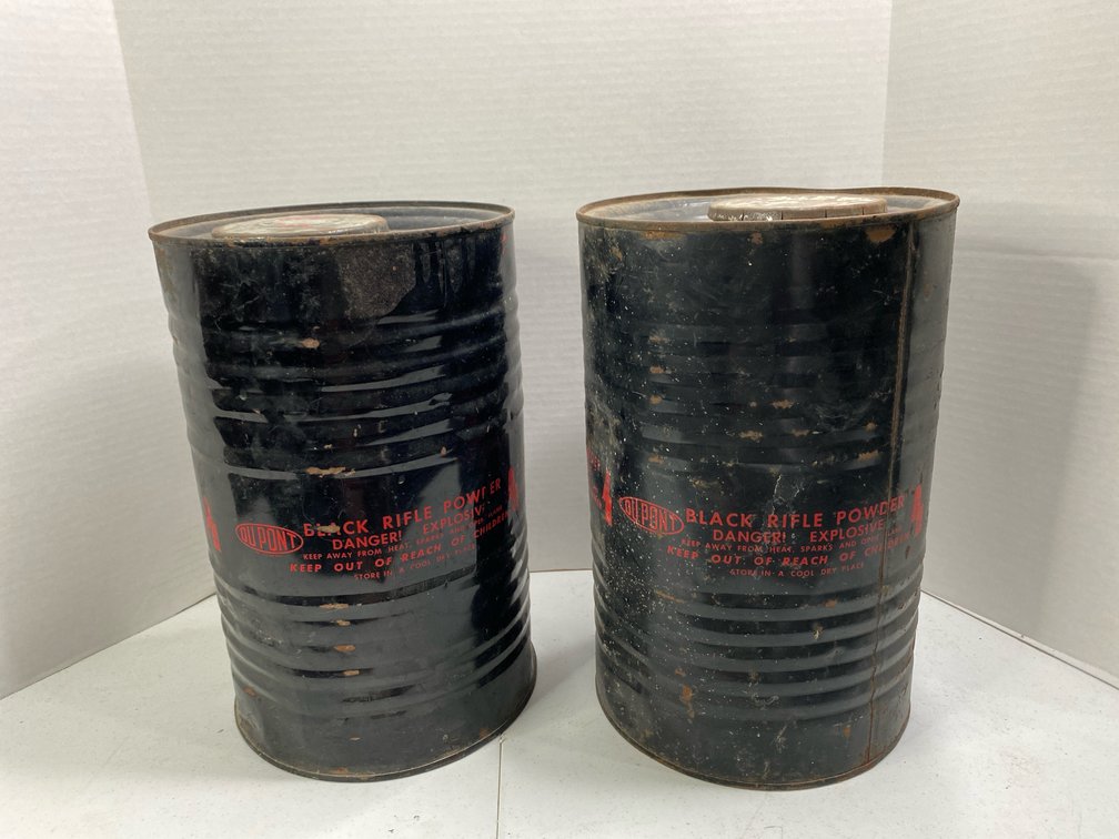 Pair of Black Powder Cans