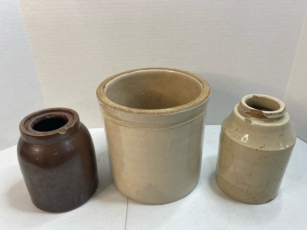 Flat of Various Crocks 