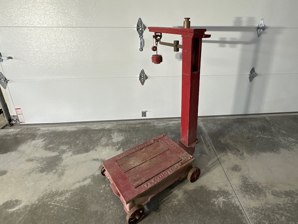 Vintage Red Market Scales 