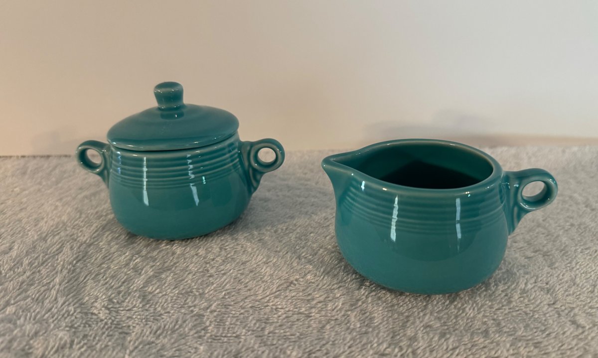 Fiesta Turquoise Cream And Sugar