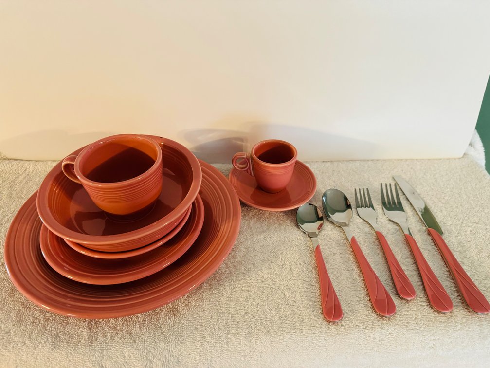 Fiesta Dish Set Rose Pink