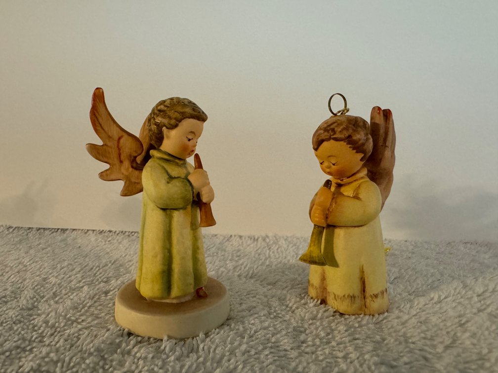 Miniature Hummel Christmas Tree Ornaments - Two (2)