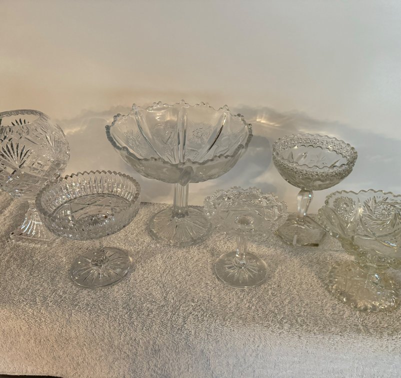 Clear Glass Pedestal Dishes