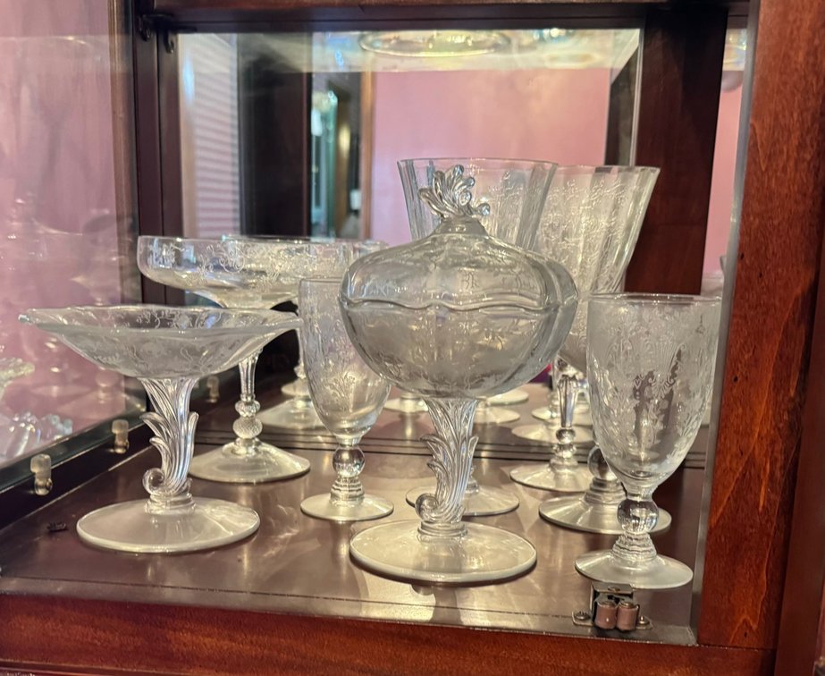 Vintage Fostoria Meadow Glass Pieces