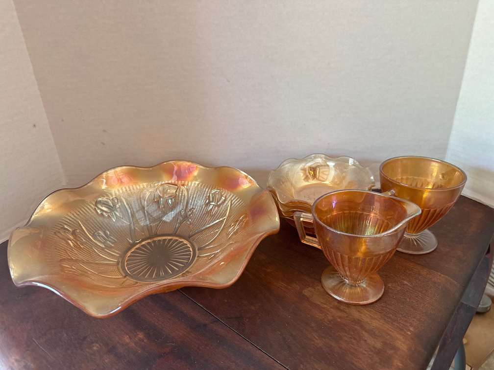 Carnival Glass dishes and more