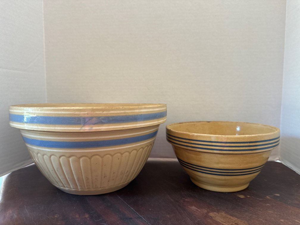 large and medium stoneware bowls