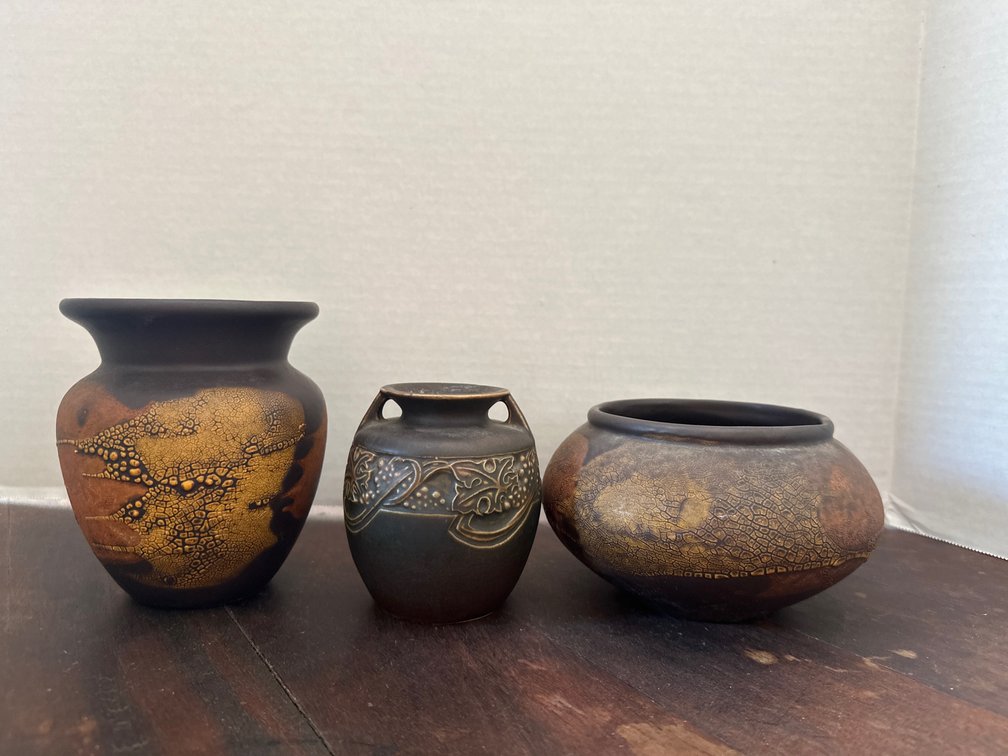 Three Decorative Pottery Pieces